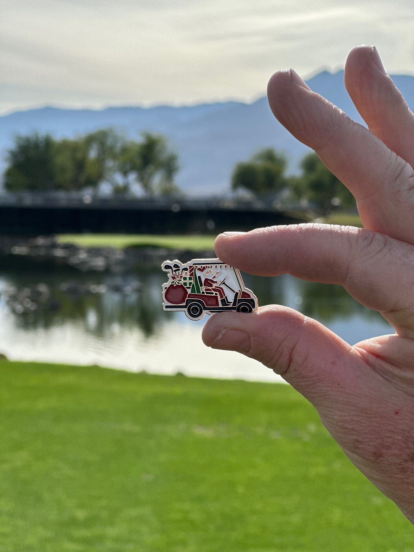 Boring Golf Cart Santa