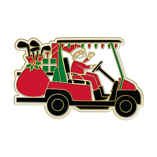 Boring Golf Cart Santa